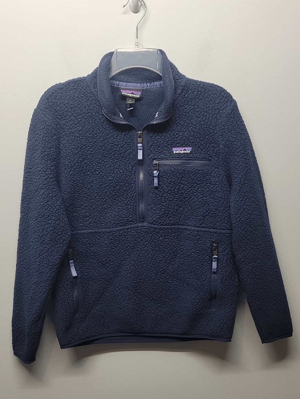 Patagonia Retro Pile Marsupial blue Pullover Women's size small